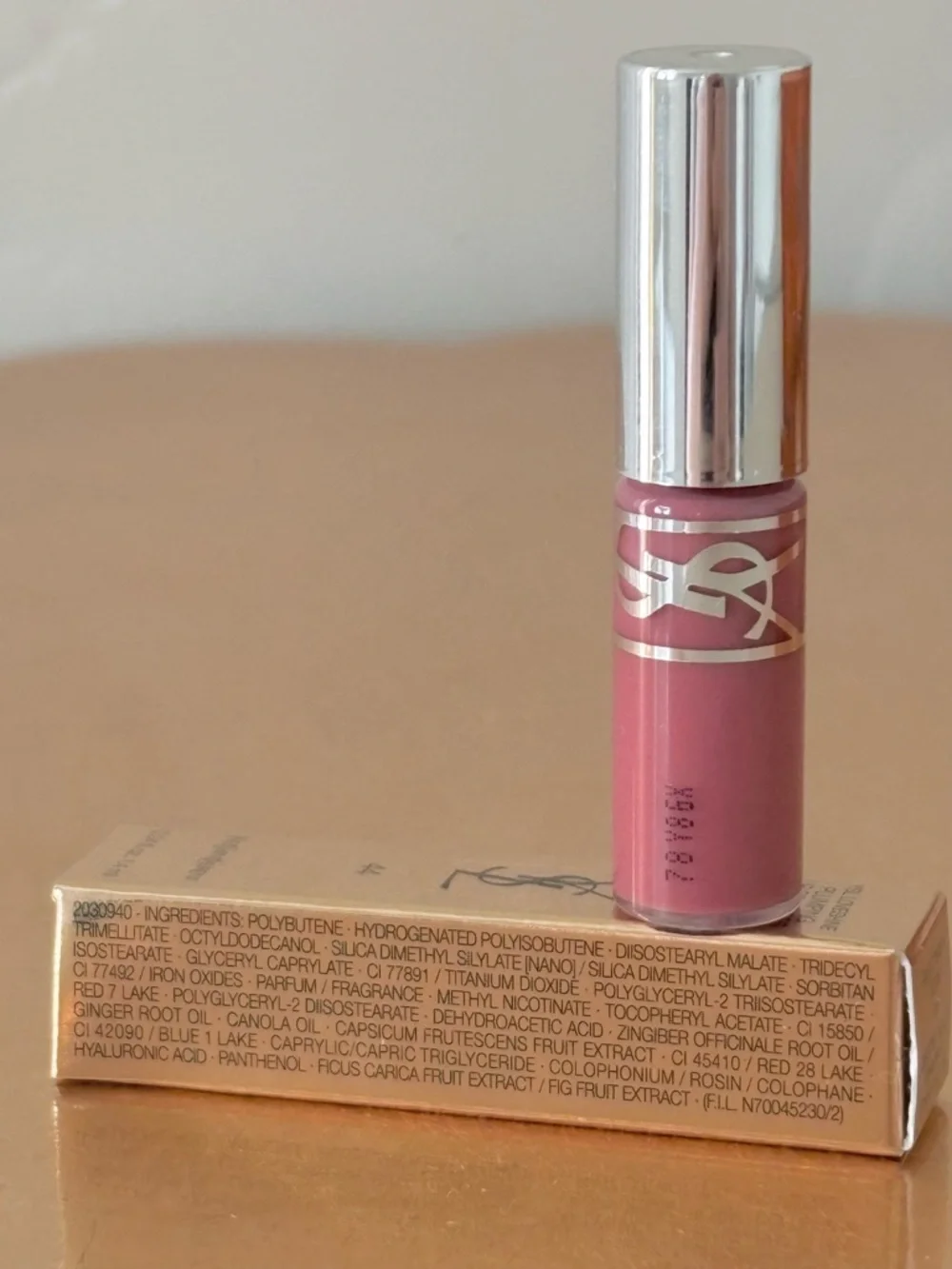 YSL Loveshine Plumping Lip Oil Gloss Mini - 44 Nude Lavalliere